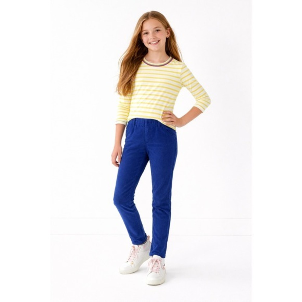 Mini Boden Navy Blue Corduroy Pull On Pants Kids Size 11 12 Years NWT